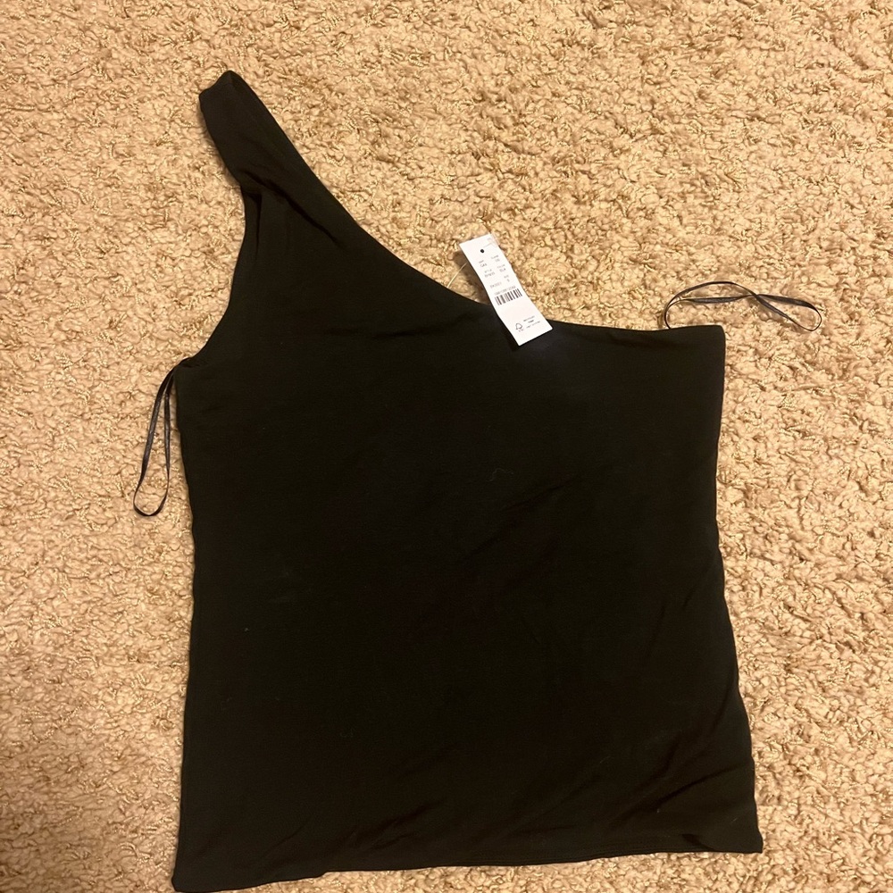 NWT J Crew one-shoulder crop top.